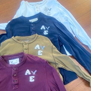 American Eagle Henleys (4)